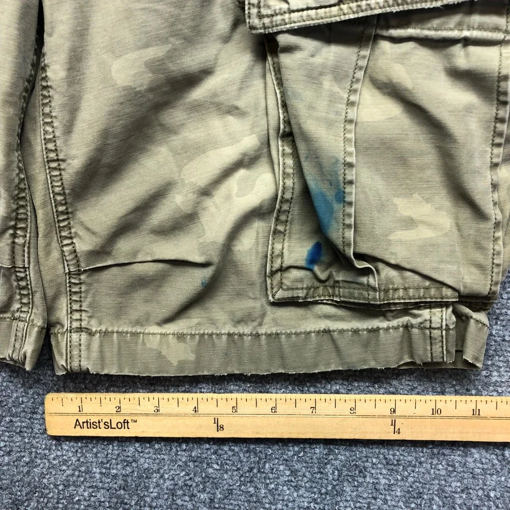 Gap Mens Camo Cargo Shorts Green Camouflage Multi Pocket Size 32